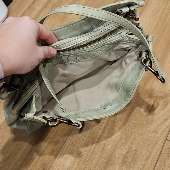 American Leather Co Green/Gray Purse - Picture 7 of 8